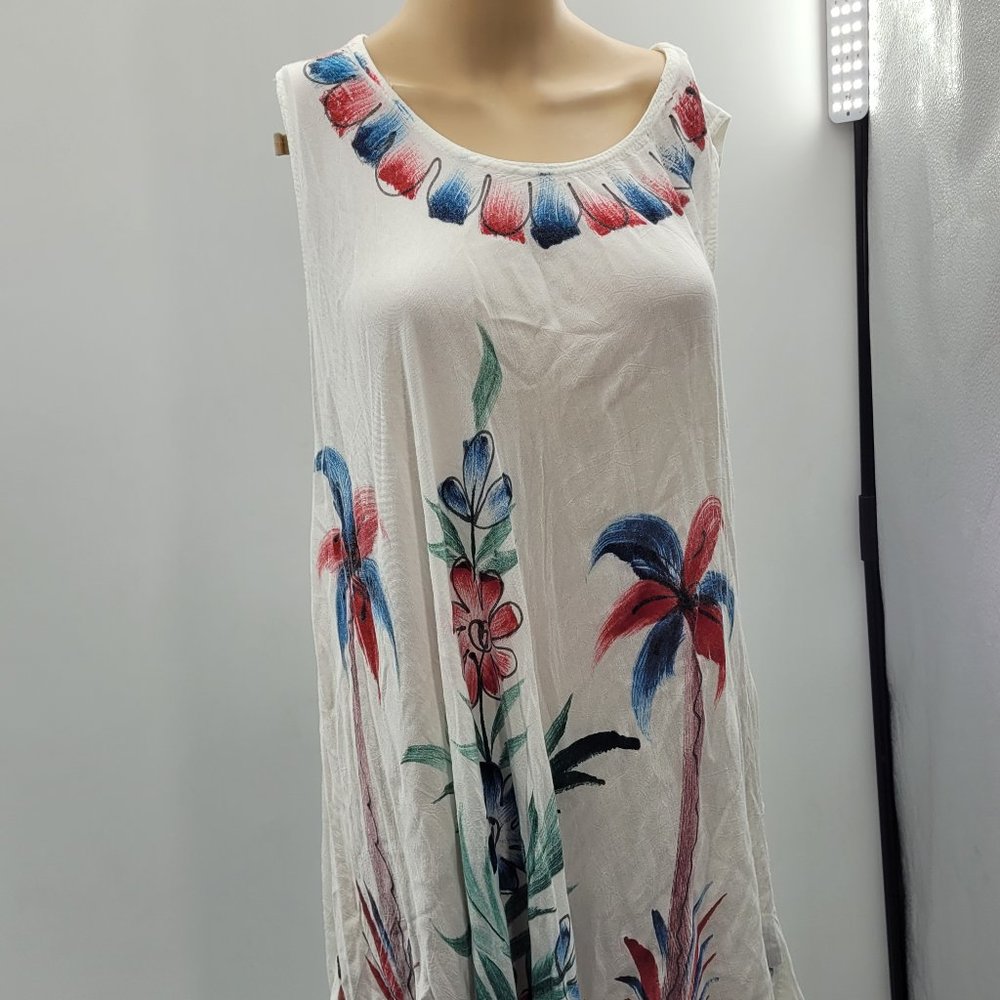 Riviera Sun White Sleeveless Summer Dress